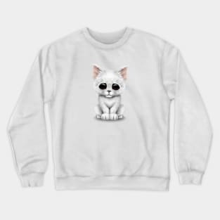 Cute White Kitten Cat Crewneck Sweatshirt